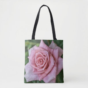 Tote Flores de Fé Rosa Rosa Bolsa Matthew 6:21