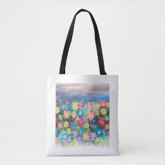 Tote Flores em Pastéis - Bolsa Expandido AI