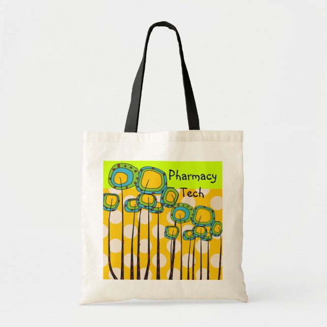 Tote Flores lunáticas do bolsa da tecnologia da (Frente)