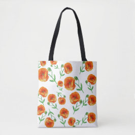 Tote Flores Vermelhas Poppy Bolsa