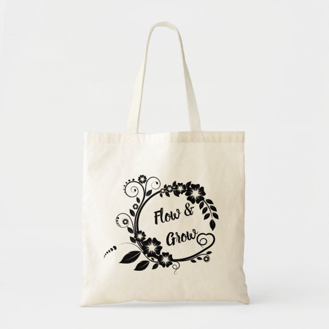 Tote Flua e cresça o bolsa reusável (Frente)