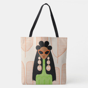 Tote Fly Girl Orange e Green Shouler Bolsa