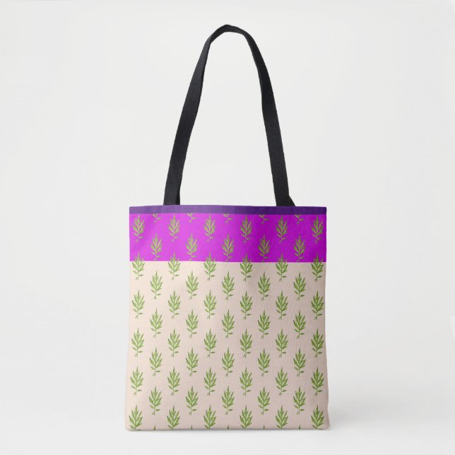 Tote Folhas Selvagens em um Bolsa de Ombro (Frente)