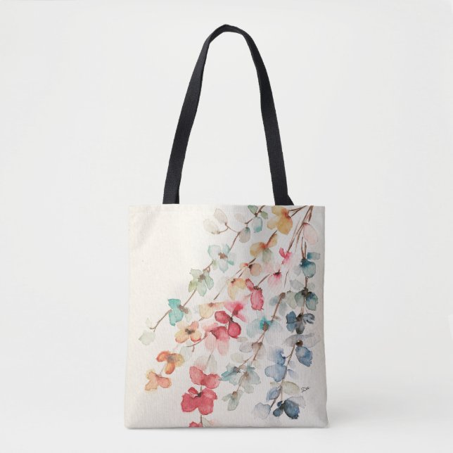 Tote Fora de Água Floral All-Over-Impressão Bolsa (Frente)