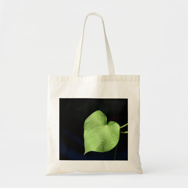 Tote Foto com Folha de Coração, Primavera, Bolsa (Frente)