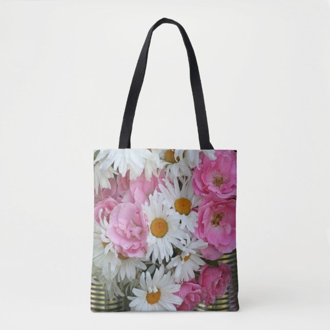Tote Funky Summer Colorful Daisies Bolsa (Frente)