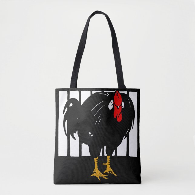 Tote Galinha-do-galo vitoriana na bolsa (Frente)