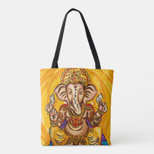 Tote Ganesh por todo o lado no bolsa impresso