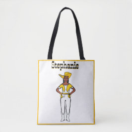 Tote Garota-Vaca Dancer Bolsa Branco Fringe Amarelo A