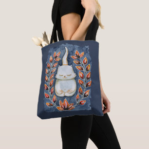 Tote Gato de ioga no Bolsa azul