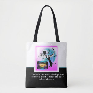 Tote Gatos de Jazz Piano Bolsa de orçamento Schweit