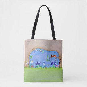 Tote Ginger Cat em um Bolsa de árvore d'água