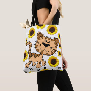 Tote Girassol Gato Gatinho Bolsa