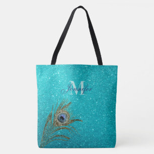 Tote Glitter Azul-Teal com Bolsa de Pancete