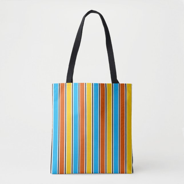 Tote Globe Stripe Classic em toda a bolsa (Frente)