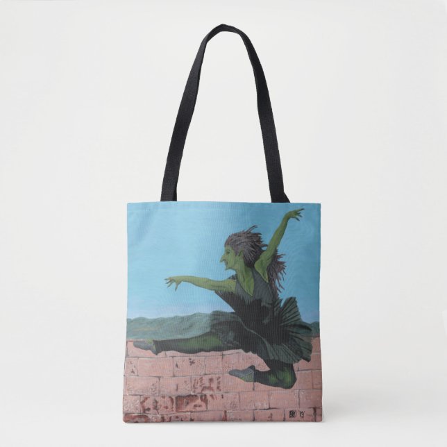 Tote Goblin Girl Balé Dancer Fantasy Art Bolsa (Frente)
