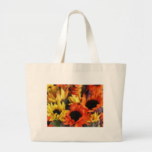 Tote Grande A bolsa de canvas clássica com girassóis