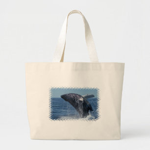 Tote Grande A bolsa de canvas de salto da baleia de Humpback