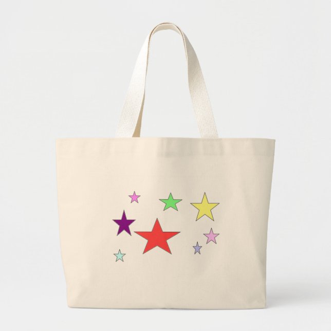 Tote Grande A bolsa de praia das estrelas (Frente)