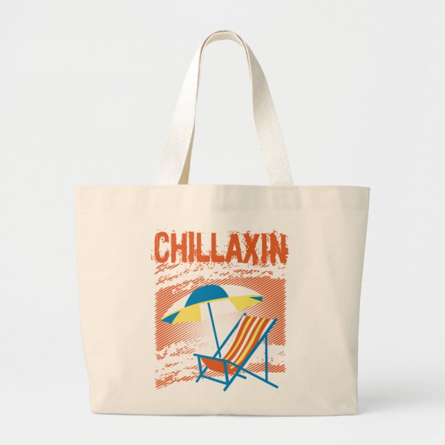 Tote Grande A bolsa de praia de Chillaxin (Frente)