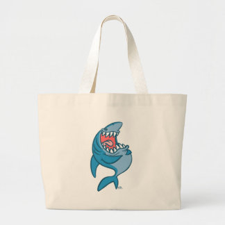 Tote Grande A bolsa de praia de desenho animado de tubarão