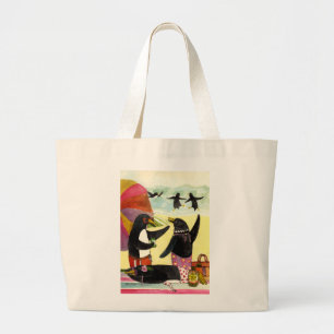Tote Grande A bolsa de praia do pinguim