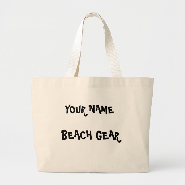Tote Grande A bolsa de praia personalizada (Frente)