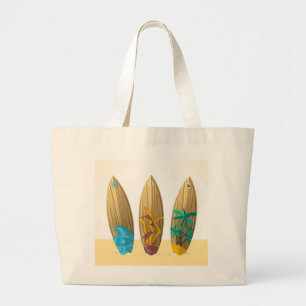Tote Grande A bolsa de praia retro do trio da prancha