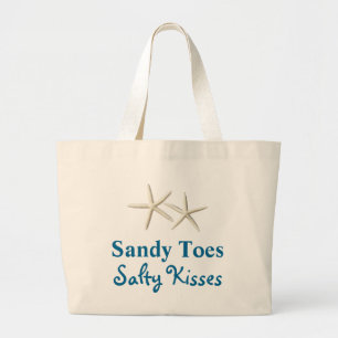 Tote Grande A praia Sandy Toes o bolsa salgado dos beijos