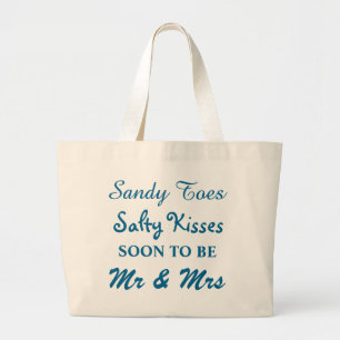 Tote Grande A turquesa Sandy Toes o bolsa salgado dos beijos