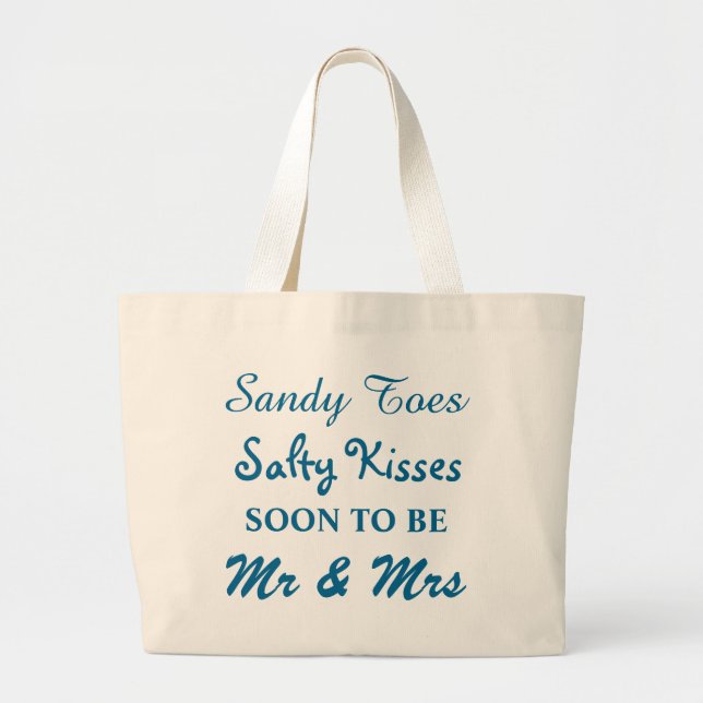 Tote Grande A turquesa Sandy Toes o bolsa salgado dos beijos (Frente)
