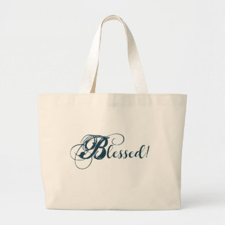 Tote Grande Abençoado! Bolsa (Azul)