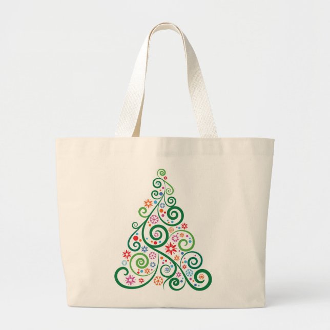 Tote Grande Árvore de Natal Jumbo Bolsa (Frente)