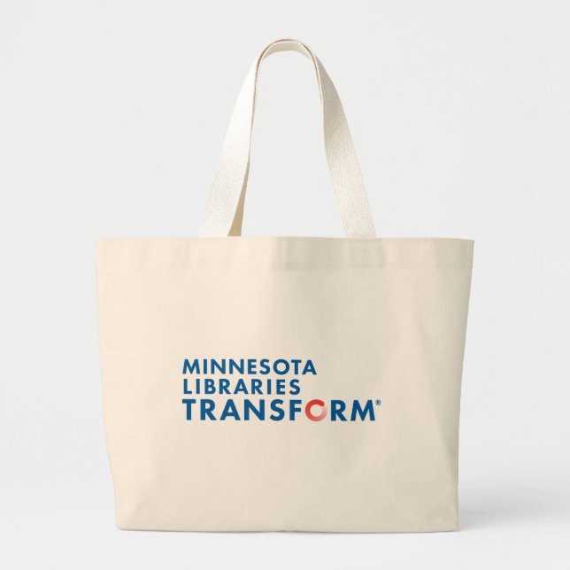 Tote Grande As bibliotecas de Minnesota transformam o bolsa (Frente)