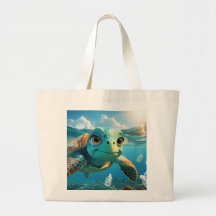 Azul, o Eco Call da Tartaruga - Bolsa com uma Miss