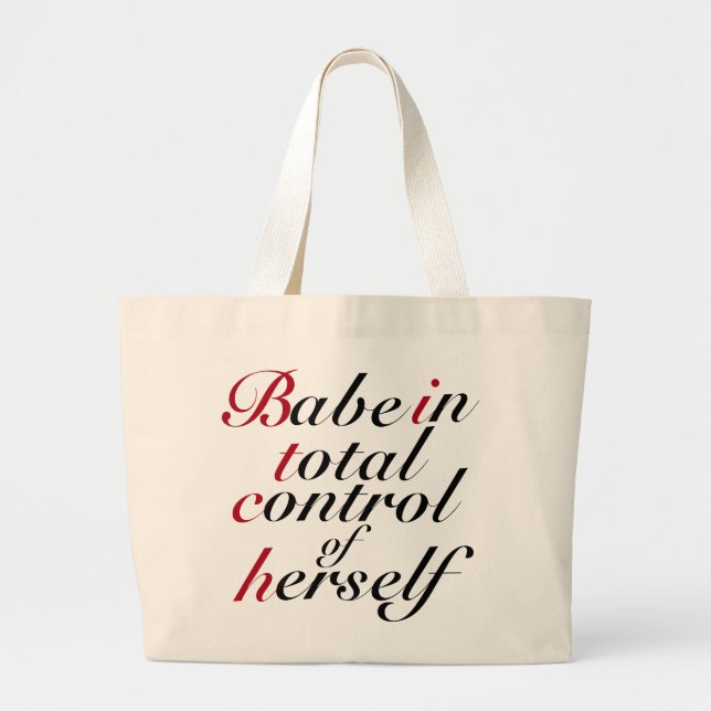 Tote Grande Babe Na Bolsa De Controlo (Frente)