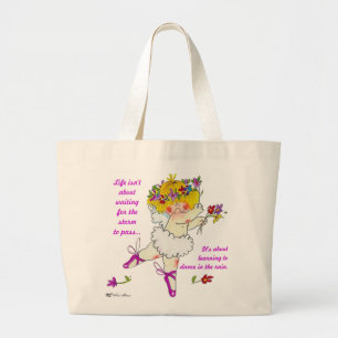 Tote Grande Bailarina - aprendendo dançar no bolsa da chuva