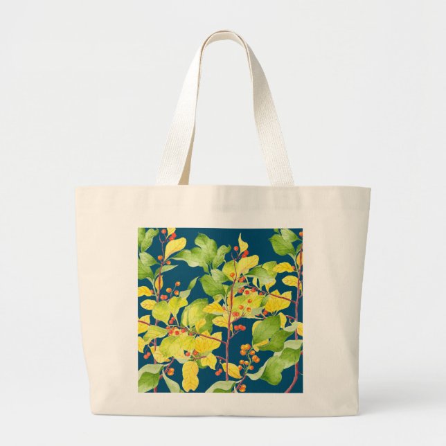 Tote Grande Berries do outono em um Bolsa Jumbo (Frente)