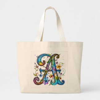 Tote Grande Bolsa "A" de letra alfabética