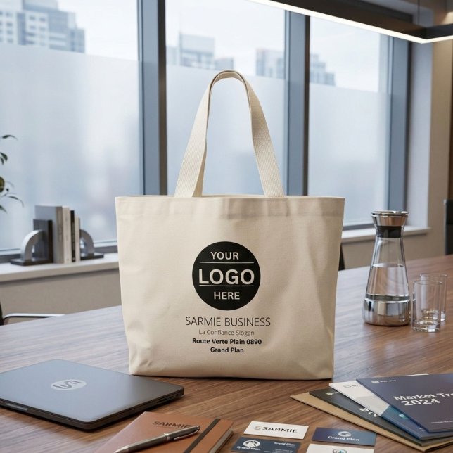Tote Grande Bolsa Básica Personalizada com Logo, Bolsa de Comp (Criador carregado)
