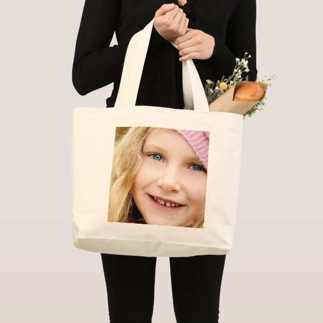 TOTE GRANDE BOLSA BOLSA DE FOTOS PERSONALIZADA (Frente (produto))