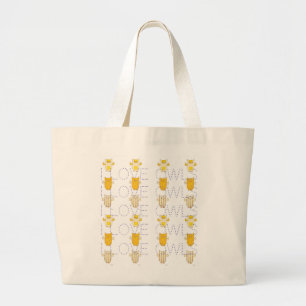 Tote Grande Bolsa Bonita - Adoro Corujas - Corujas Amarelas