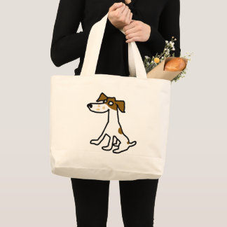 Tote Grande Bolsa Cartoon Jack Russell