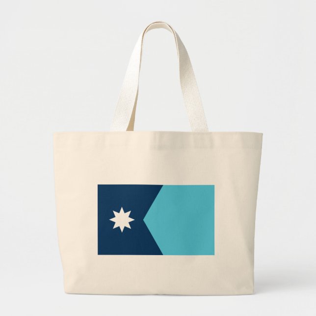 Tote Grande Bolsa com a Bandeira de Minnesota, EUA (Frente)