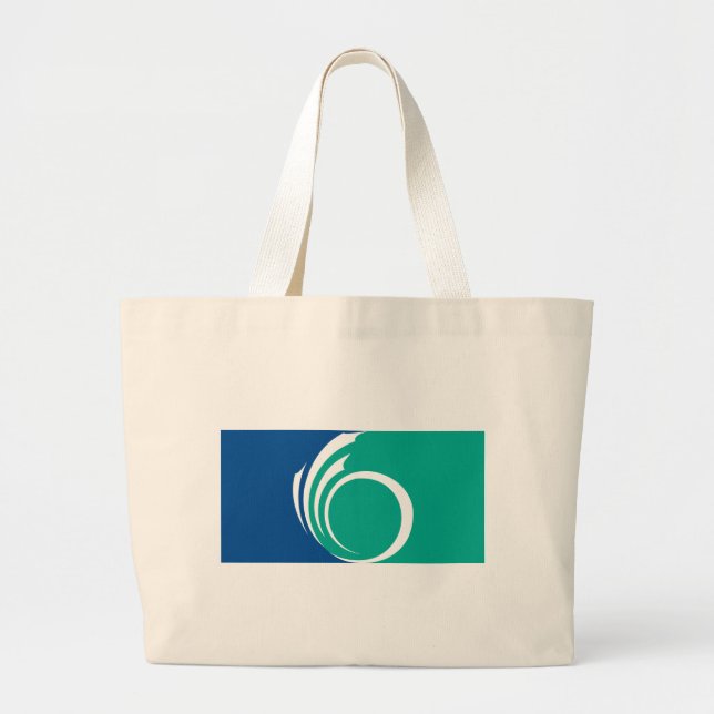 Tote Grande Bolsa com a Bandeira de Ottawa, Canadá (Frente)
