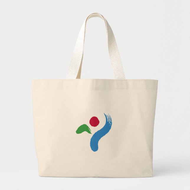 Tote Grande Bolsa com a Bandeira de Seul, Coreia do Sul (Frente)