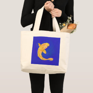 Tote Grande Bolsa com Peixe Laranja