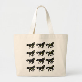Tote Grande Bolsa Cósmica com Padrão de Cavalo