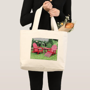 Tote Grande bolsa da Canvas 'Cadeiras Vermelhas'