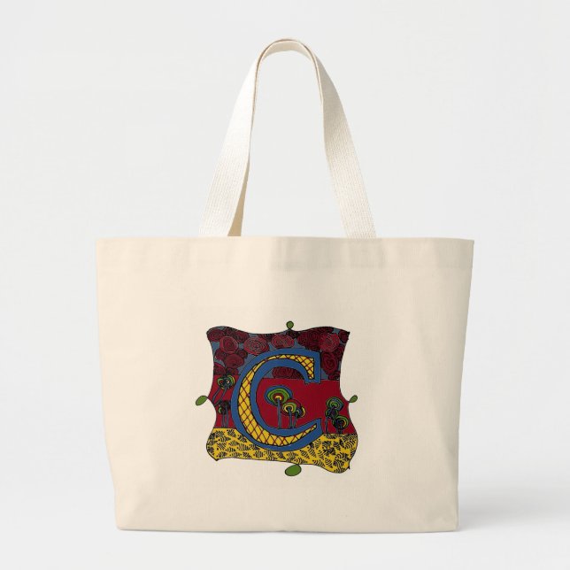 Tote Grande Bolsa da letra C (Frente)